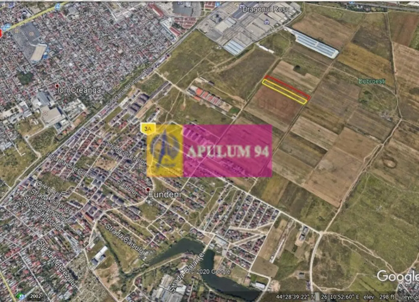 Teren 7500mp-Fundeni Dobroesti - Inchiriere teren Fundeni Dobroesti, 7500mp cu deschidere de 23m. Terenul este dreptunghiular cu doua deschideri, la strada Balantei si la Stejarului.
Pe ambele strazi exista canalizare.Zona este in plina expansiune imobiliara.
