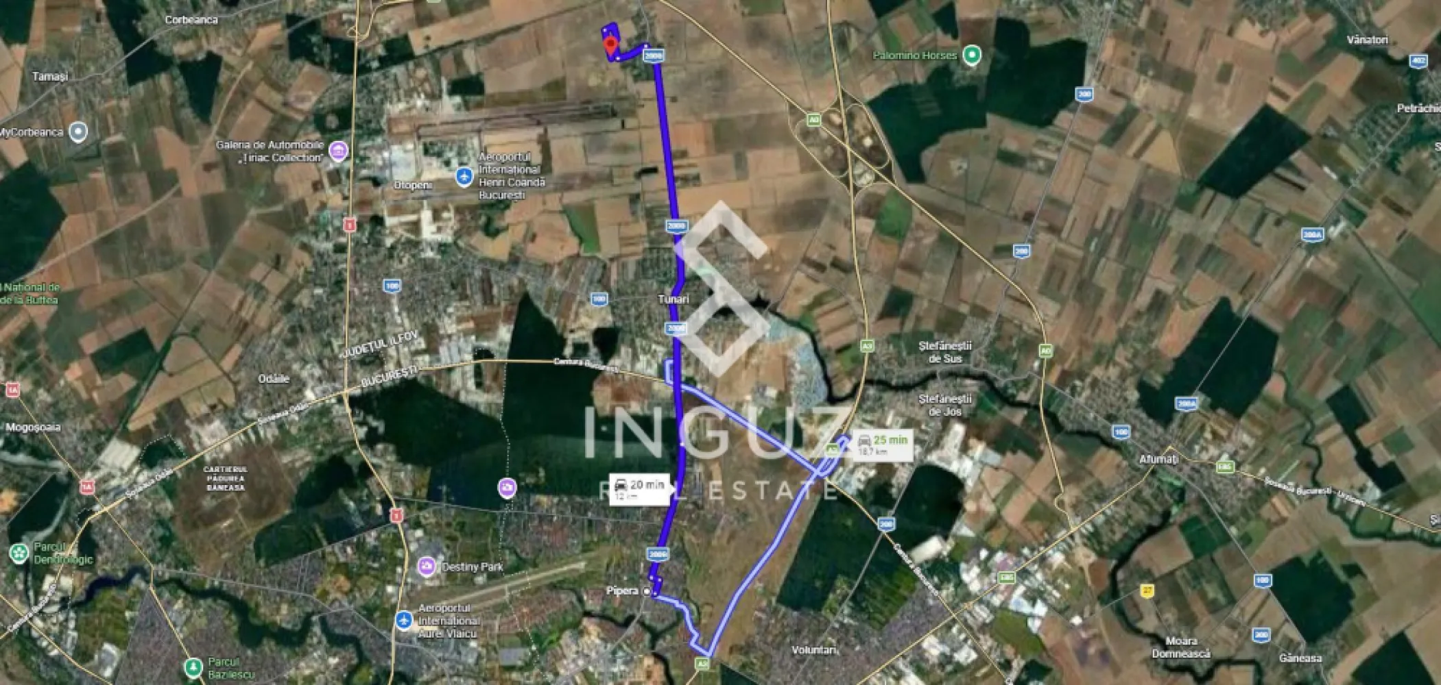 Teren de vânzare | Dimieni – Tunari - Teren de vânzare | Dimieni – Tunari
Nordul Bucureștiului – complex rezidențial liniștit

O oportunitate foarte bună pentru cei care vor să își construiască o casă de familie într-o zonă liniștită, aproape de București, cu acces rapid către oraș și zonele importante.

Detalii teren:
Suprafață totală teren: 671 mp
Suprafață utilă teren: 539 mp
Cotă parte: 132 mp
Deschidere: 25 m

Preț: 50.000 €
Deschidere: 25 m
Adâncime: 20,7 m

Ce se poate construi:
Casă individuală (P+1E+M)
Anexă (P+1E)
Împrejmuire completă
Racordare la utilități (apă, curent, gaz)

Regim de construire:
Locuință cu regim P+1+2R

Localizare:
Complex rezidențial District 8 – Dimieni
Zonă liniștită și în dezvoltare
Acces rapid către puncte importante:

~9 minute până la Școala Americană Pipera
~20 minute până la Pipera Plaza
Acces rapid către A3 și A0

Avantaje:
Zonă liniștită, potrivită pentru familie
Acces într-un complex rezidențial privat
Teren ușor de construit pe el
Proiect și utilități pregătite
Aproape de București și zona de business
Zonă în continuă dezvoltare (valoare în creștere)

Bonus:
Oferim gratuit un proiect de casă P+1 (idee de construcție pentru acest teren)

Preț: 50.000 € 
Comision: 2%

📞 +40 774 017 567
📞 +40 724 922 092
✉️ info.inguzrealestate.com

Inguz Real Estate
Simplu. Rapid. Fără pierdere de timp.