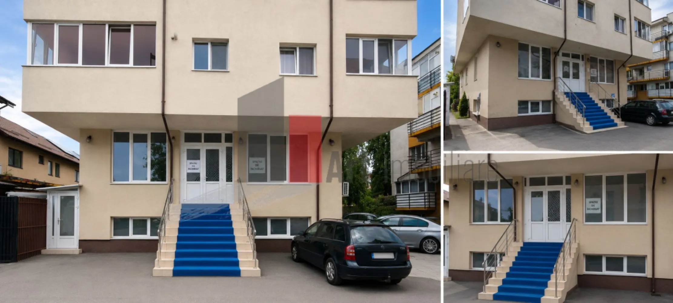 Spatiu comercial 2 etaje stradal, compartimentat - Spatiu comercial zona aglomerata, stradal, format din 2 etaje, demisol si parter inalt cu scara interioara. Acces separat in cele 2 sptii cu usi separate. Locuri de parcare in fata cladirii.
Se pot ifolosi separat, finisaje parchet, gresie, faianta, obiecte sanitare, perfect functional.
Sunati pentru detalii si negociere.