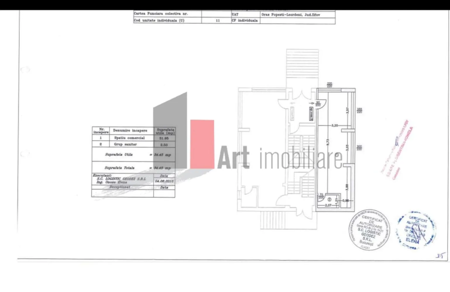 Spatiu comercial 2 etaje stradal, compartimentat