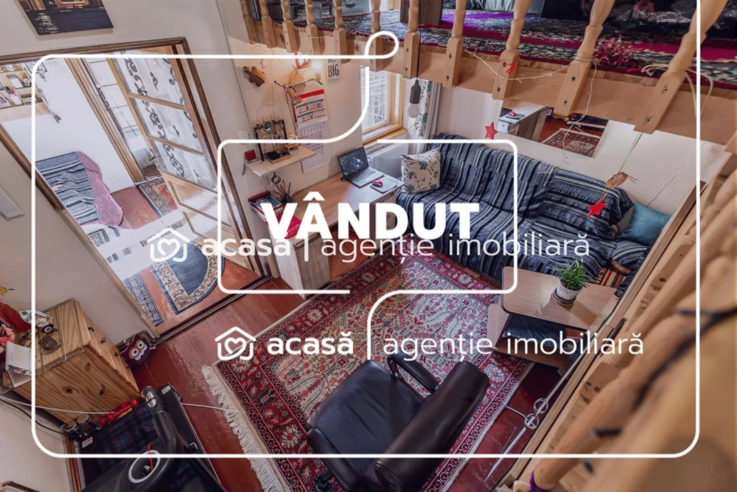 VÂNDUT! Apartament 2 camere ultracentral + spațiu bonus la demisol