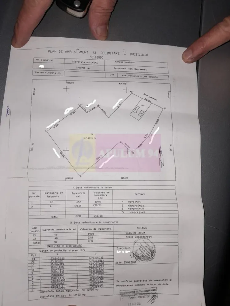 De vanzare casa +teren 16k mp in BARCANESTI / IL