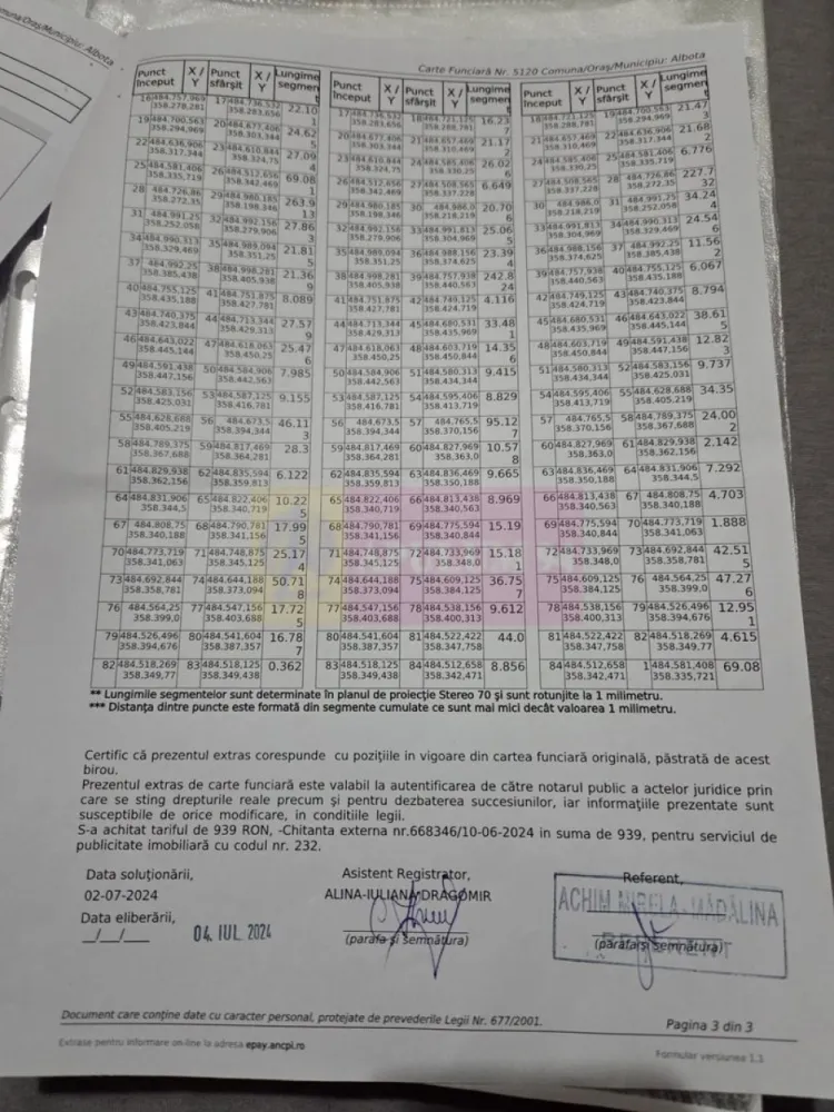 9,4 ha teren lângă DEx12 Pitești | 2,85 €/mp | loturi sau pachet - Teren agricol situat în Albota, in apropiere de Drumul Expres Craiova–Pitești (DEx12).
Proprietatea este formată din două terenuri extravilane cu cărți funciare separate. Se pot cumpăra individual sau împreună.
Suprafață totală disponibilă
94.227 mp (aprox. 9,4 ha)

Structura proprietății :

Teren 1
62.596 mp
Preț: 2,95 €/mp
Preț total: 184.650 €

Teren 2
31.631 mp
Preț: 3,10 €/mp
Preț total: 98.056 €

Achiziție pachet integral
94.227 mp
Preț: 2,85 €/mp
Preț total: 268.500 €

Date tehnice :

- teren extravilan
- categorie folosință: arabil
- acces din drum de exploatare
- cărți funciare individuale
- fără sarcini în cartea funciară

Localizare :

Proprietatea se află în zona agricolă a comunei Albota, cu acces rapid către Pitești și în imediata apropiere a Drumul Expres Craiova–Pitești (DEx12).

Loturile de teren se pot vinde individual sau împreună.

Documentația cadastrală completă este disponibilă pentru verificare.