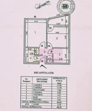 Apartament 2 camere, zona Sos. Oltenitei, la Pta Sudului