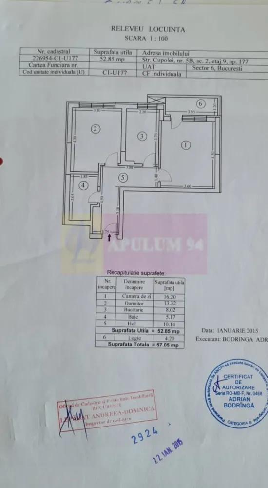 2 camere, Lujerului, Bloc nou Parcul Liniei