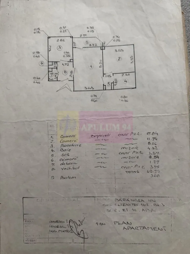 Apartament 2 camere mobilat si utilat la Pta Sudului