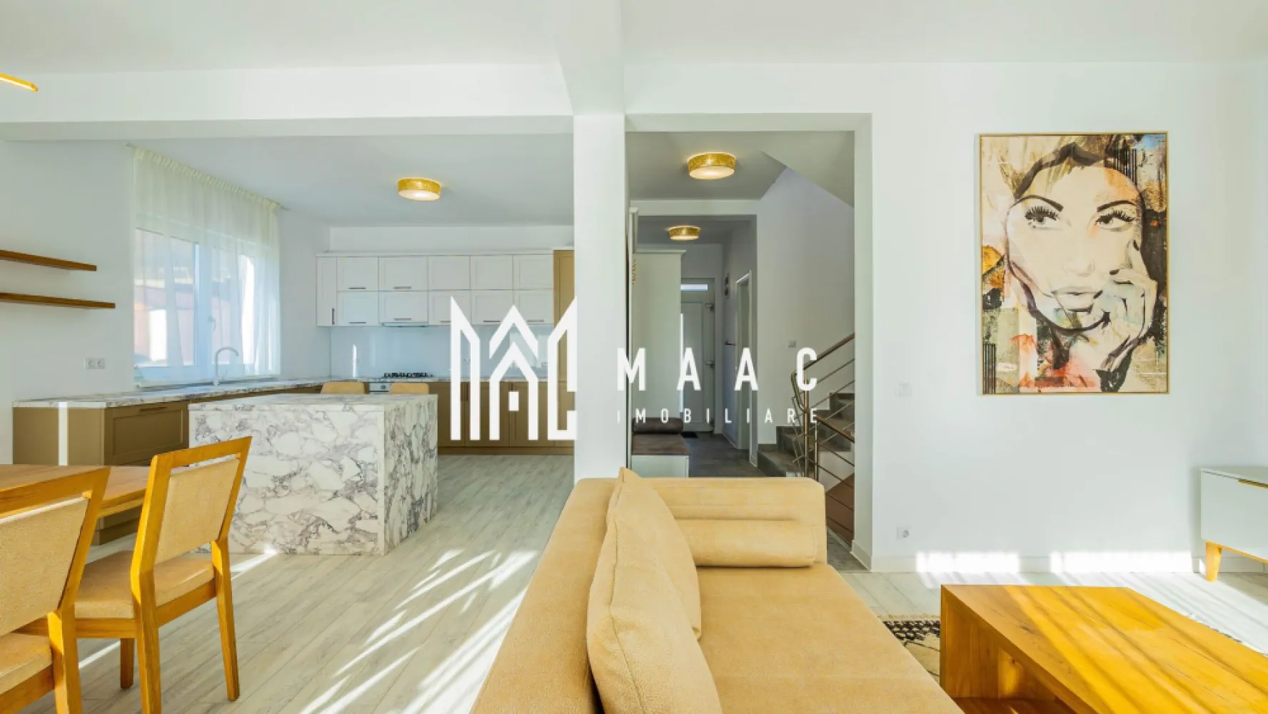 Casă Premium în Cisnădioara I 177 mp I Vedere catre Cetate - MAAC Imobiliare vă propune spre vânzare o proprietate exclusivistă, situată într-un ansamblu rezidențial premium din localitatea Cisnădioara, județul Sibiu, una dintre cele mai apreciate zone rezidențiale din apropierea orașului. Ansamblul este format din 18 case individuale, concepute pentru a oferi intimitate, confort și un standard ridicat de locuire. Locuința are regim de înălțime D+P+E și se vinde complet mobilată și utilată, fiind pregătită pentru mutare imediată. Locație: Zonă naturală deosebită, ideală pentru plimbări și activități în aer liber Acces rapid către punctele de interes: aproximativ 20 de minute până în centrul municipiului Sibiu Aeroportul Internațional Sibiu Stațiunea montană Păltiniș Acces pe șosea modernă, cu peisaje spectaculoase Vedere panoramică către Cetatea Cisnădioara Caracteristici proprietate Suprafață teren: 634 mp Suprafață utilă: 177 mp Suprafață construită desfășurată: 315 mp Garaj: 39 mp, cu capacitate pentru 2 autoturisme Terase și balcoane: 44,28 mp Compartimentare 3 dormitoare Dormitor matrimonial cu acces la balcon propriu Dormitoarele II și III cu acces la balcon comun și vedere către cetate 3 băi 3 terase Living generos cu zonă de dining Spații de depozitare eficiente Preț și modalități de achiziție Preț: 380.000 euro + TVA Modalități de plată: Cash Credit bancar Rate direct la dezvoltator: - Avans minim 50% + TVA - Diferența achitată în maximum 10 ani Această proprietate se adresează celor care caută un stil de viață premium, într-o zonă liniștită, cu aer curat, dar cu acces facil către oraș și munte. Pentru detalii suplimentare, consultanță sau programarea unei vizionări, va rugăm să ne contactati specificand ID: CP2862197. }}