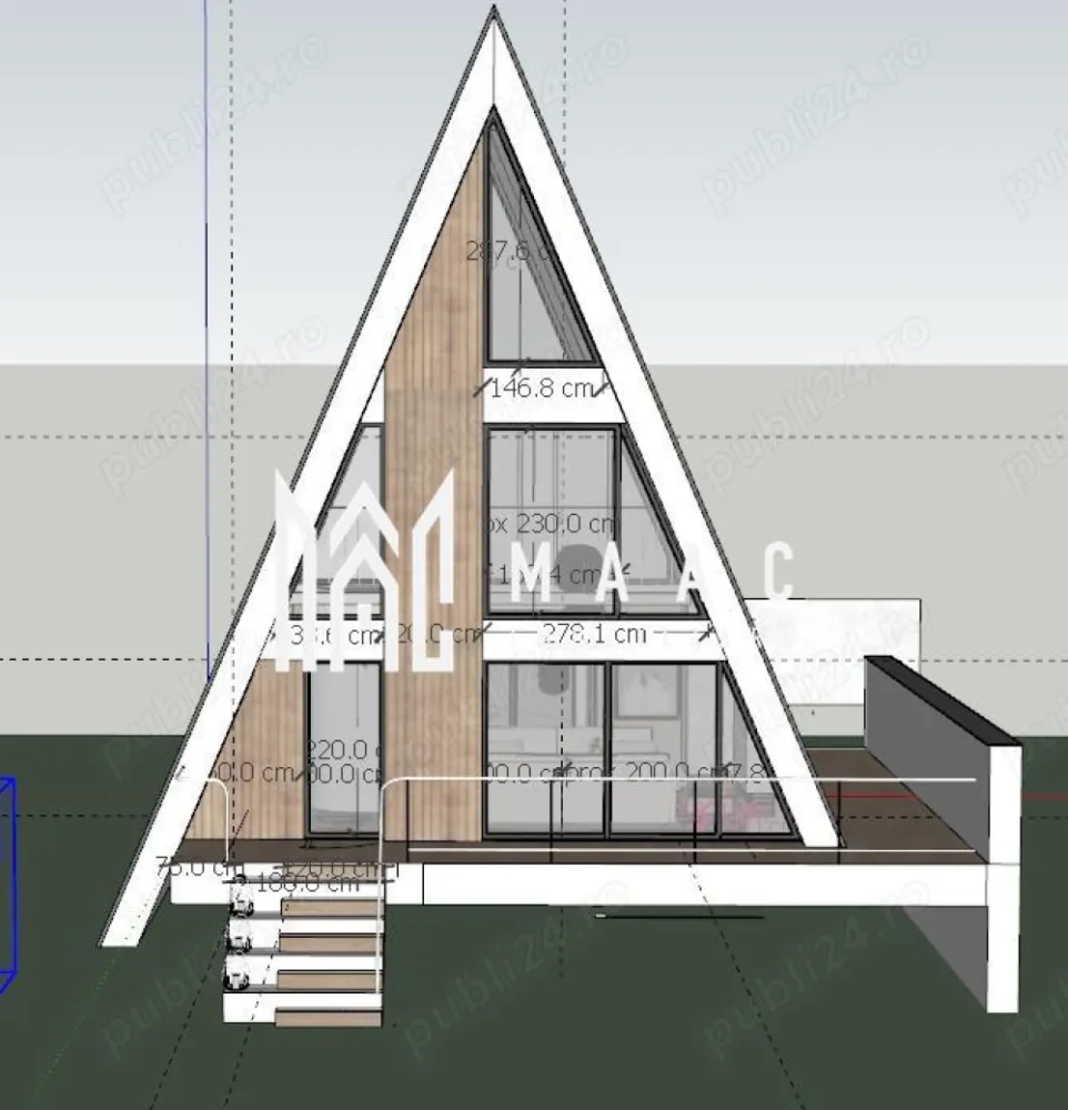 Cabană A-Frame | Porumbacu de Sus | 3 camere | 153 MPU | Castelul de Lut