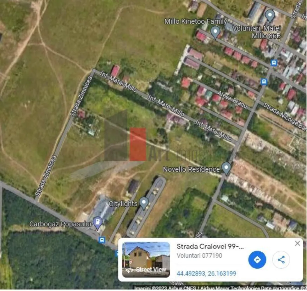 Teren Intravilan Matei Milo - Teren Intravilan construibil de vanzare in Voluntari - Pipera, la numai 198 e/mp reper Padurea Andronache, avand o suprafata de 2297 mp si deschiderea de 40 ml la 1 strada. Caracteristici teren POT 50% % , CUT 2.2 , Regim de inaltime p+4e +m, amprenta maxima   1146 mp.Terenul este taluzat indreptat adus la cota si gata de construit Pretul este negociabil .