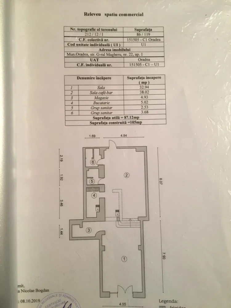 Spațiu comercial de închiriat – Str. Magheru, zonă cu trafic intens - Se oferă spre închiriere spațiu comercial situat pe Strada Magheru, în imediata apropiere a Facultății de Drept, Facultății de Construcții și Școlii Henri Coandă, într-o zonă cu vad comercial și trafic pietonal intens. Suprafata utila 100 mp

Spațiul este proaspăt renovat și dispune de:

curent trifazic;
două grupuri sanitare;
finisaje moderne;
compartimentare versatilă, potrivită pentru diverse activități comerciale sau de servicii.

Ideal pentru:

alimentație publică;
laborator medical;
cabinete stomatologice;
firmă de asigurări;
birouri sau alte activități comerciale.

Pentru detalii suplimentare și programarea unei vizionări, vă rugăm să ne contactați.

Pret 1500 euro /luna neg

Contact: Sorin Gligor

Tel: 0731290032