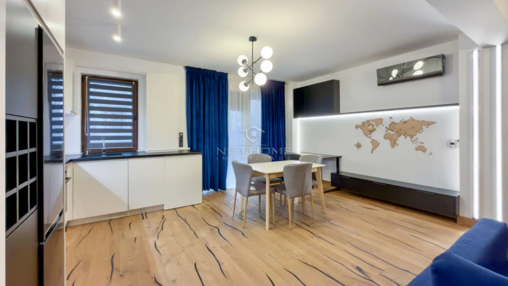 Apartament modern cu 2 camere, Luminia, Europa - NewHOME Imobiliare ofera in EXCLUSIVITATE spre inchiriere apartament premium cu 2 camere, situat in cartierul Zorilor-Europa, Str. Eugen Ionesco. Ansamblu Luminia, supraveghere video, video interfon, alei pavate, locuri de joaca amenajate.
Design deosebit, materiale de înaltă calitate. Complet mobilat și utilat: încălzire in pardoseala, aer condiționat, iluminare led, birou, tv, semineu, mașina de spălat vase, mașina de spălat haine, sistem de alarma, electrocasnice de înaltă calitate, pat reglabil electric cu telecomanda, centrala termică proprie cu termostate, dressing amenajat in dormitor, respectiv in living, loc machiaj, dulap de pantofi etc. 54 mp utili + 8 terasa.
Orientare sudica, parter deasupra garajului subteran. In pret este inclus loc de parcare subteran. Exclus fumatul in interior, nu este pet friendly :(. Exclus escorte. Se percepe garanție in cuantumul unei chirii.
Pentru mai multe informatii si pentru a programa o vizionare, contactati-ne cu incredere!