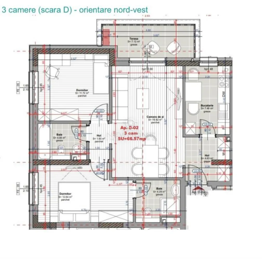 Apartament 3 camere, Park Lake, zona Iulius Mall, TVA inclus