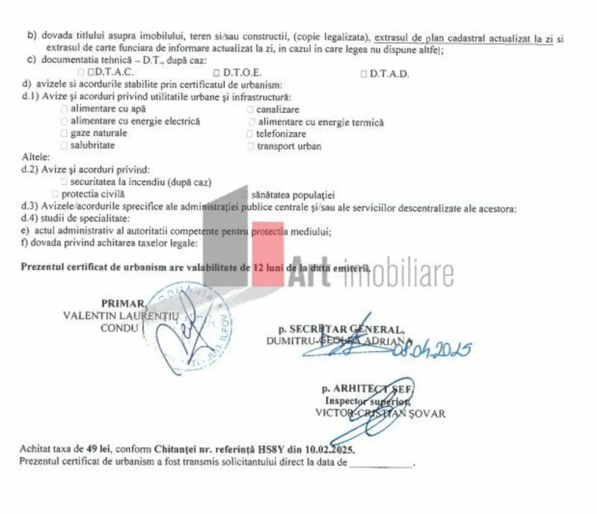 Teren Bucuresti / Dobroesti tripla deschidere - De vânzare: 10.000 mp în Dobroești – Teren cu deschidere de 329 ml!
Vă prezentăm un teren cu un potențial uriaș în comuna Dobroești, locația ideală pentru cei care vor să construiască aproape de București, fără a ieși de pe centură.
De ce să alegi acest teren?
Front stradal masiv: 329 metri la str. Trifoiului + deschideri laterale. Practic, terenul este accesibil din toate părțile.
Locație: Com.Dobroești este „linclusa” in București, fiind singura comună complet închisă de centura interioară.
Suprafață: 10.000 mp (două loturi de 5.000 mp).
Important: O porțiune din teren se află sub zona de protecție a rețelei Transelectrica (LEA 220 kV), detaliu ce permite amenajarea de spații verzi, parcări sau zone de depozitare, conform normativelor în vigoare.
PS Certificatul de urbanism de informare este scos pentru unul din terenuri la o latime a terenului de 15 ml fara retrageri de aici POT-ul de 35%