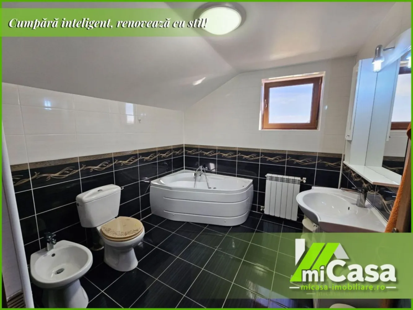 🔑 Vilă modernă cu etaj și pod – Zona Nord, Galați (la 1 minut de METRO) - Descoperă o vilă spațioasă, solid construită și complet utilată, ideală pentru o familie care caută confort, siguranță și intimitate. Amplasată în Zona Nord, cu acces facil pe drum asfaltat și la doar 1 minut de METRO, proprietatea oferă toate facilitățile necesare unei locuințe moderne.

🏠 Detalii proprietate:
Suprafață utilă: 190 mp
Suprafață construită: 252 mp
Teren: 500 mp
Curte: 374 mp
Regim: Parter + Etaj + Pod (necirculabil, izolat cu vată minerală și OSB)
Compartimentare: 4 camere, 2 băi, bucătărie separată, dressing, garaj, 2 terase închise

📋 Compartimentare detaliată:
Parter: living generos, bucătărie închisă, baie, cameră tehnică/uscător, hol, terasă închisă și garaj
Etaj: 3 dormitoare, baie, dressing, hol și terasă închisă

💎 Dotări și avantaje:
Complet mobilată și utilată, renovată în septembrie 2025
Construcție solidă din 2011, cadre și grinzi din beton armat, pereți din BCA, izolație exterioară de 10 cm
Beci înalt și ventilat pe toată suprafața garajului
Curte amenajată cu gazon, grătar din cărămidă, zonă de depozitare și padoc conectat la canalizare
Sistem complet de siguranță: supraveghere video CCTV, video-interfon, alarmă cu senzori de mișcare și geam spart
Porți și ușă garaj electrice, acționate prin telecomandă
3 aparate aer condiționat, centrală termică, rulouri exterioare din aluminiu
Fosă septică betonată mare, vidanjare o dată pe an, cu sistem de drenaj adânc
Puț forat de 35 m, conectat la sistemul casei și la irigațiile curții

💰 Preț: 257.000 €

📞 Contact: miCasa Imobiliare – Galați
Suntem disponibili pentru detalii suplimentare sau pentru a programa o vizionare.

💬 O locuință ca aceasta, complet echipată și modernă, nu apare des pe piață. Nu rata ocazia de a o vedea înainte să fie achiziționată!