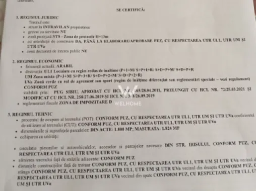 Teren intravilan de vânzare – suprafață totală 3.800 mp GUSTERIRA