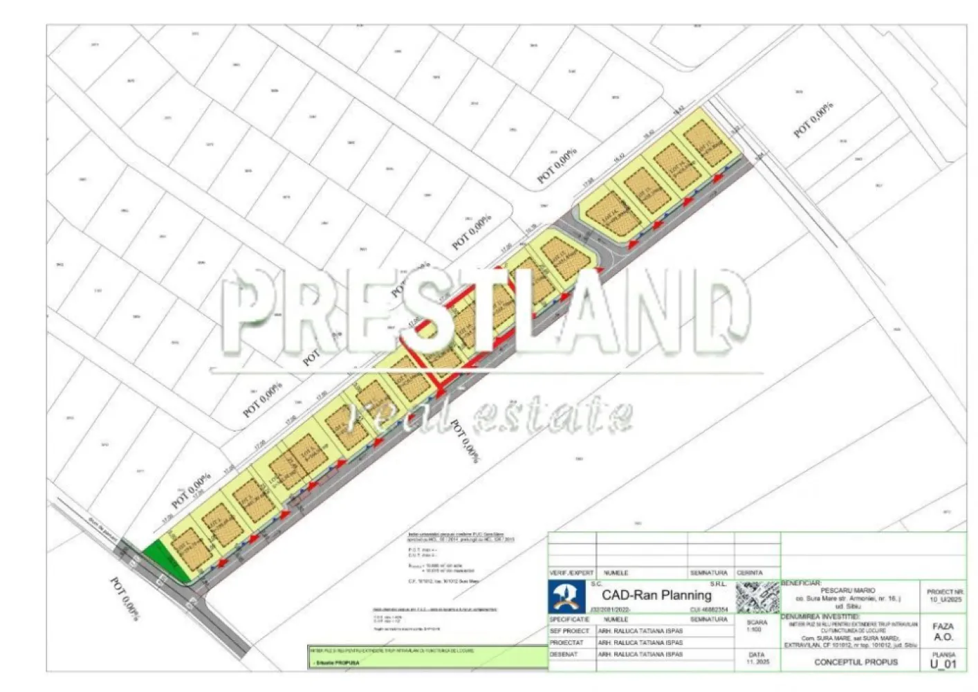 Teren intarvilan constructie casa, pretabil investție !!! - Teren intravilan construcție casă în Sura Mare, cu PUZ .

Proiectul aprobat de Consiliul Județean are o suprafață de 424 mp deschidere la drum privat de 8,50 ml dispune de toate utilitățile(curent, gaz, apă si canalizare) pentru o casă singel cu un regim de înălțime de P + M, 

După finalizarea contractului de Vanzare-cumparare se va primi de la vânzator :
-drumul pava cu piatră , utilitătle (apa, gaz, curent, etc.) trase la limita preoprietații.
- proiectul de casa și autorizatia de construcție avizat de Primaria din Con.Șura Mare vor fii platie de cumparator.

Oferim clienților următoarele servicii: - consultanta obținere credite bancare; - servicii notariat; - servicii de topografie(schiță, releveu); - certificate energetice imobile; - asigurări; - servicii de evaluare; - consultanta juridica;