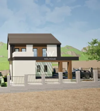 Casă single modernă, eficientă energetic și curte generoasă