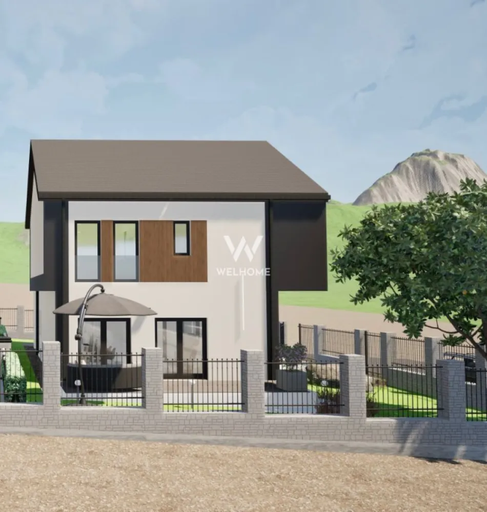 Casă single modernă, eficientă energetic și curte generoasă - Vă prezentăm o casă single cu arhitectură modernă, concepută pentru confort și eficiență, situată într-o zonă liniștită, ideală pentru un stil de viață echilibrat. Proprietatea are o suprafață utilă de 130 mp, este amplasată pe un teren de 360 mp, beneficiind de o curte liberă de aproximativ 180 mp, perfectă pentru relaxare, grădină sau spațiu de joacă. Locuința este dispusă pe regim de înălțime P+1 și este compartimentată astfel: Parter: -living generos cu zonă de dining -bucătărie separată -baie -spațiu de depozitare Etaj: -3 dormitoare, dintre care dormitorul matrimonial dispune de baie proprie și dressing -2 băi (una aferentă dormitorului matrimonial) -hol Dotări și avantaje: -încălzire în pardoseală -pompă de căldură -ferestre cu 3 foi de sticlă -placă de beton peste etaj -pod pentru depozitare Imobilul este racordat la toate utilitățile: apă, canalizare și curent electric. Predare: la alb la interior (cu posibilitate de predare „la cheie”) Termen estimativ: sfârșitul anului Preț: 210.000 € + TVA Telefon: 0743030351 O locuință modernă, bine gândită, ideală pentru o familie care caută spațiu, confort și eficiență energetică. }}