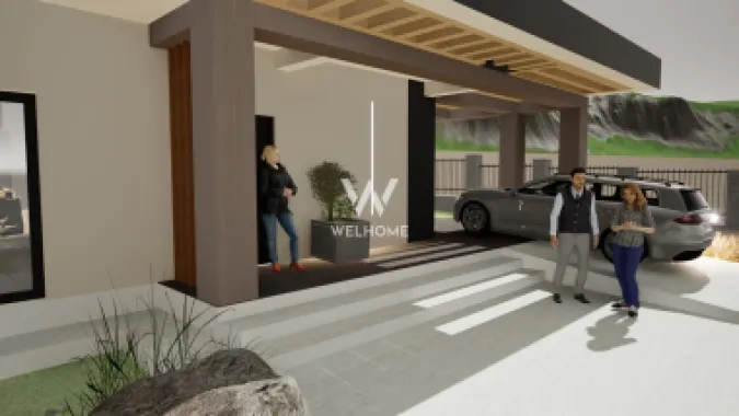 Casă single modernă, eficientă energetic și curte generoasă