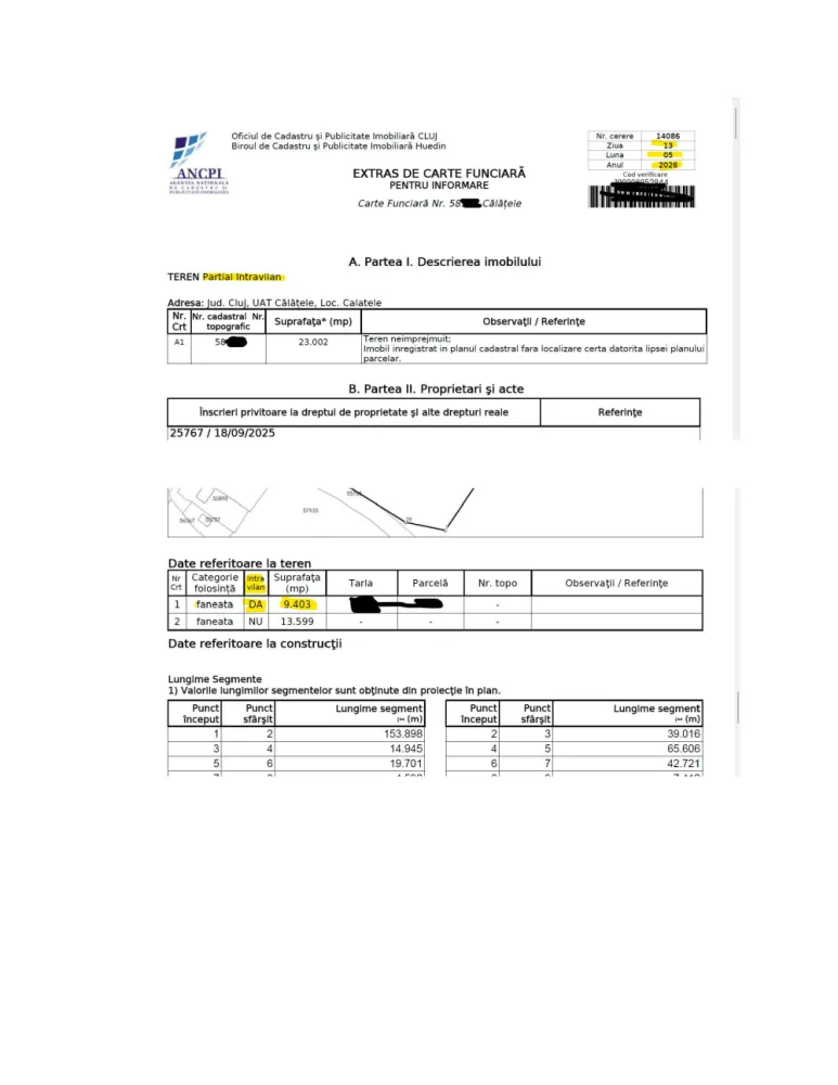 Refugiu in Apuseni-teren intravilan cu padure si priveliste -9403mp