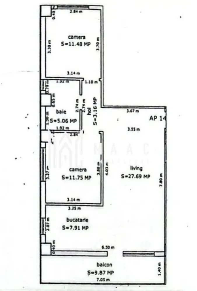 Apartament 3 camere | 67 MPU | 2 locuri de parcare | Turnisor