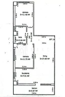 Apartament 3 camere | 67 MPU | 2 locuri de parcare | Turnisor