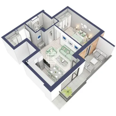 Apartament cu 2 camere, rulouri electrice, încălzire pardoseală, Sibiu