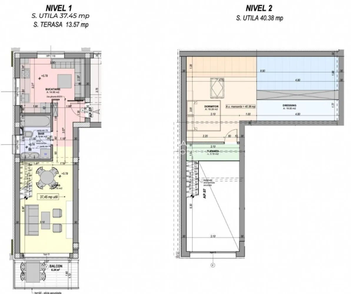 Penthouse 2 camere cu vedere la munți, DaVinci Homes | Aer condiționat inclus