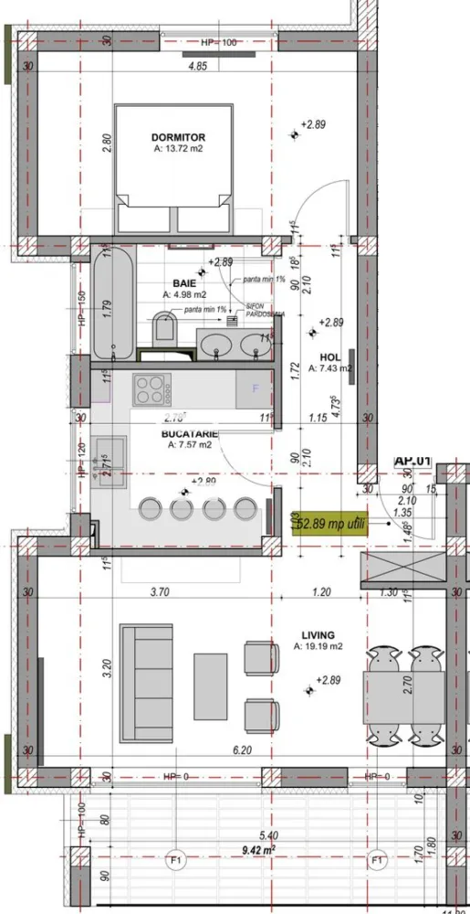 Apartament 2 camere, mobilat și utilat | prima inchiriere |zona DaVinci