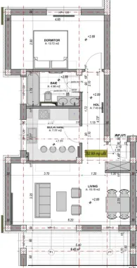 Apartament 2 camere, mobilat și utilat Parcare inclusă | zona DaVinci