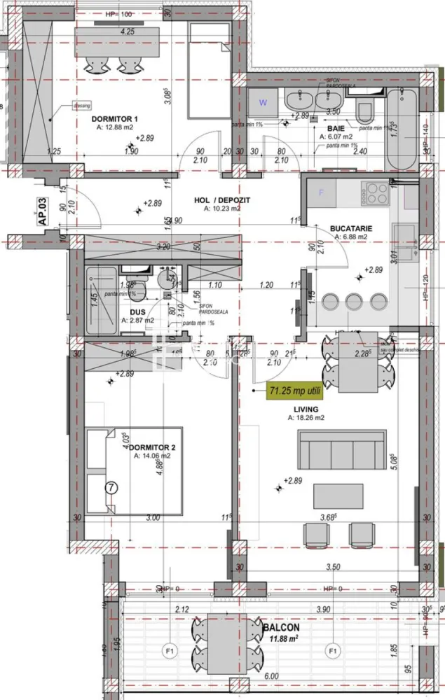 Apartament 3 camere/71 mp, /LA CHEIE /zona Industriala Vest