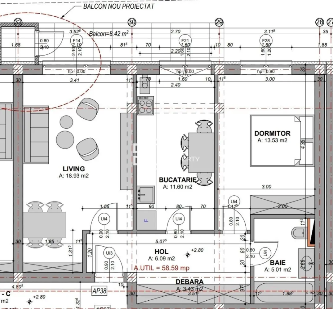 Apartament 2 camere, 58 mp-ETAJ 1-- Doamna Stanca, Selimbar