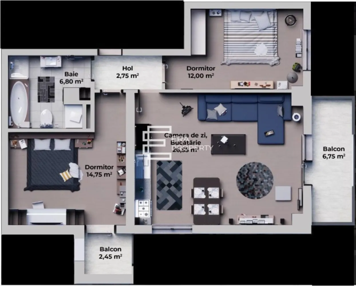 Apartament 3 camere, bloc nou, Calea Surii Mici-Zona de Vest