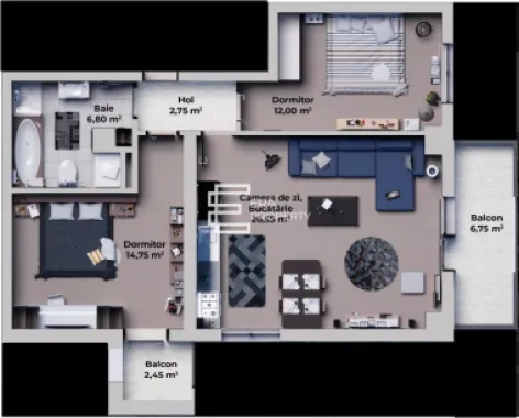 Apartament 3 camere, bloc nou, Calea Surii Mici-Zona de Vest
