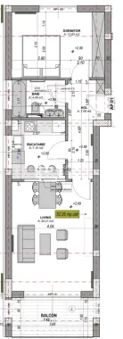 Apartament 2 camere la cheie,intabulat, logie 7,42 mp | DaVinci Homes