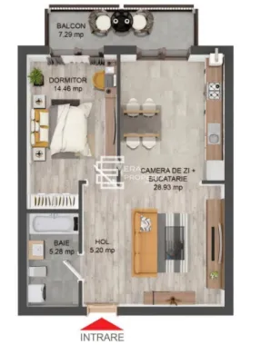 Apartament 2 camere,54mp, gradina 38 mp - Selimbar