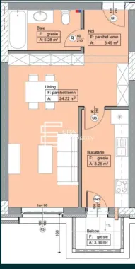 Apartament studio 40 mp, zona Brana Selimbar