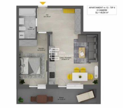 Apartament 2 camere LA ALB-Doamna Stanca/Selimbar