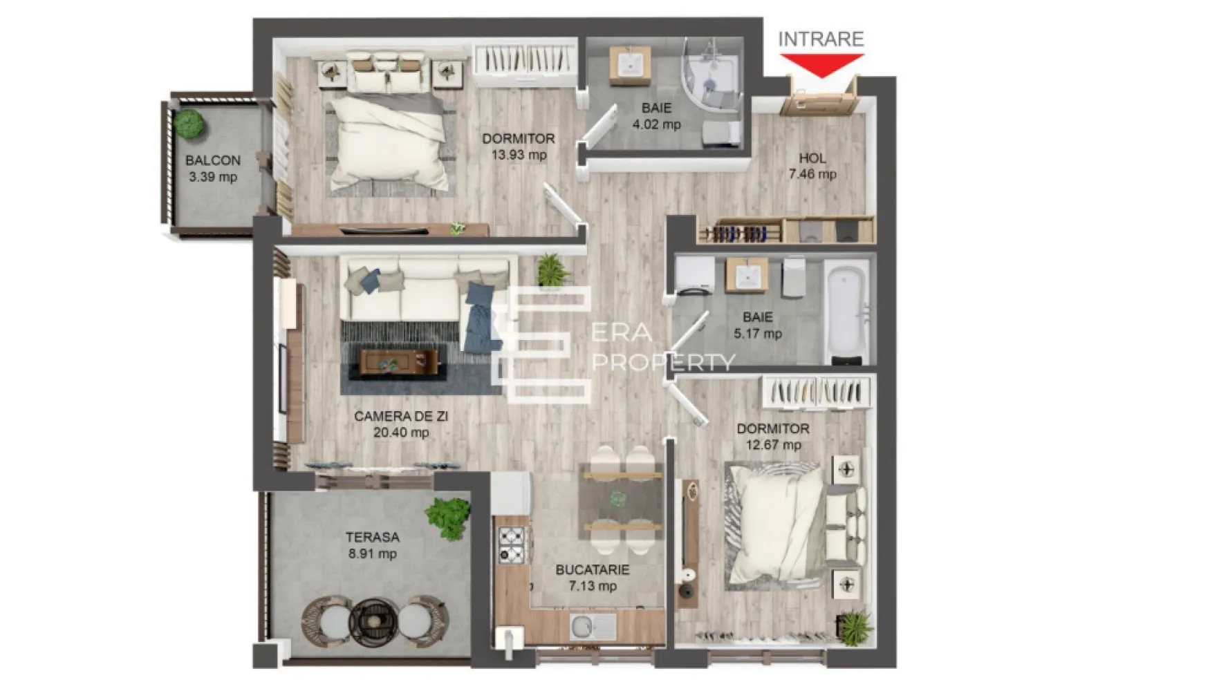 Apartament 3 camere, 71 mp,gradina 42 mp - Selimbar