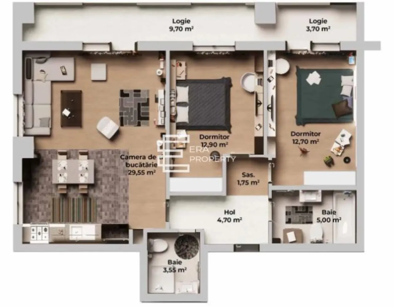 Apartament 3 camere, bloc nou, Calea Surii Mici-Zona de Vest