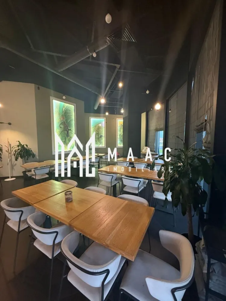Promenada Sibiu | Afacere la cheie | - MAAC Imobiliare vă propune o oportunitate excelentă de preluare a unei afaceri la cheie, situată în Promenada Mall Sibiu, în zona Food Court, una dintre cele mai circulate și vizibile locații comerciale din oraș.

Spațiul beneficiază de o poziționare premium, fiind amplasat între KFC și Enjoy Sushi, cu trafic constant și expunere foarte bună către fluxul de clienți al centrului comercial.

Restaurantul dispune de o suprafață utilă interioară de 274 mp, la care se adaugă o terasă generoasă de 133 mp, oferind un spațiu ideal pentru desfășurarea activității HoReCa în condiții excelente.

Proprietatea se predă complet mobilată și utilată, fiind pregătită pentru începerea imediată a activității, fără investiții suplimentare .

• Poziționare strategică în Food Court
• Suprafață interioară de 274 mp
• Terasă de 133 mp
• Complet mobilat și utilat
• Pregătit pentru activitate imediată
• Trafic intens și vizibilitate excelentă

Pentru mai multe detalii precizati telefonic ca ati vazut anuntul cu ID: CP3113096