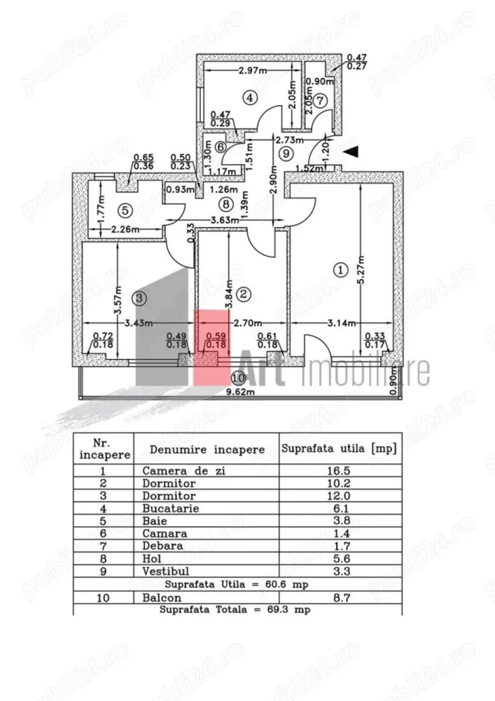 APARTAMENT 3 CAMERE LACUL TEI - Va prezentam spre vanzare un apartament de 3 camere situat pe bulevardul
 Lacul Tei intr-un bloc de apartamente la etajul 1 din 10 in suprafata de 60mp utili.
 Apartamentul se compune din living, 2 dormitoare,bucatarie, baie,hol si 
 necesita renovare completa.
 Comfortul termic este realizat de la sistemul centralizat .
 Pentru mai multe detalii sau vizionare sunati la 0722 371 033.