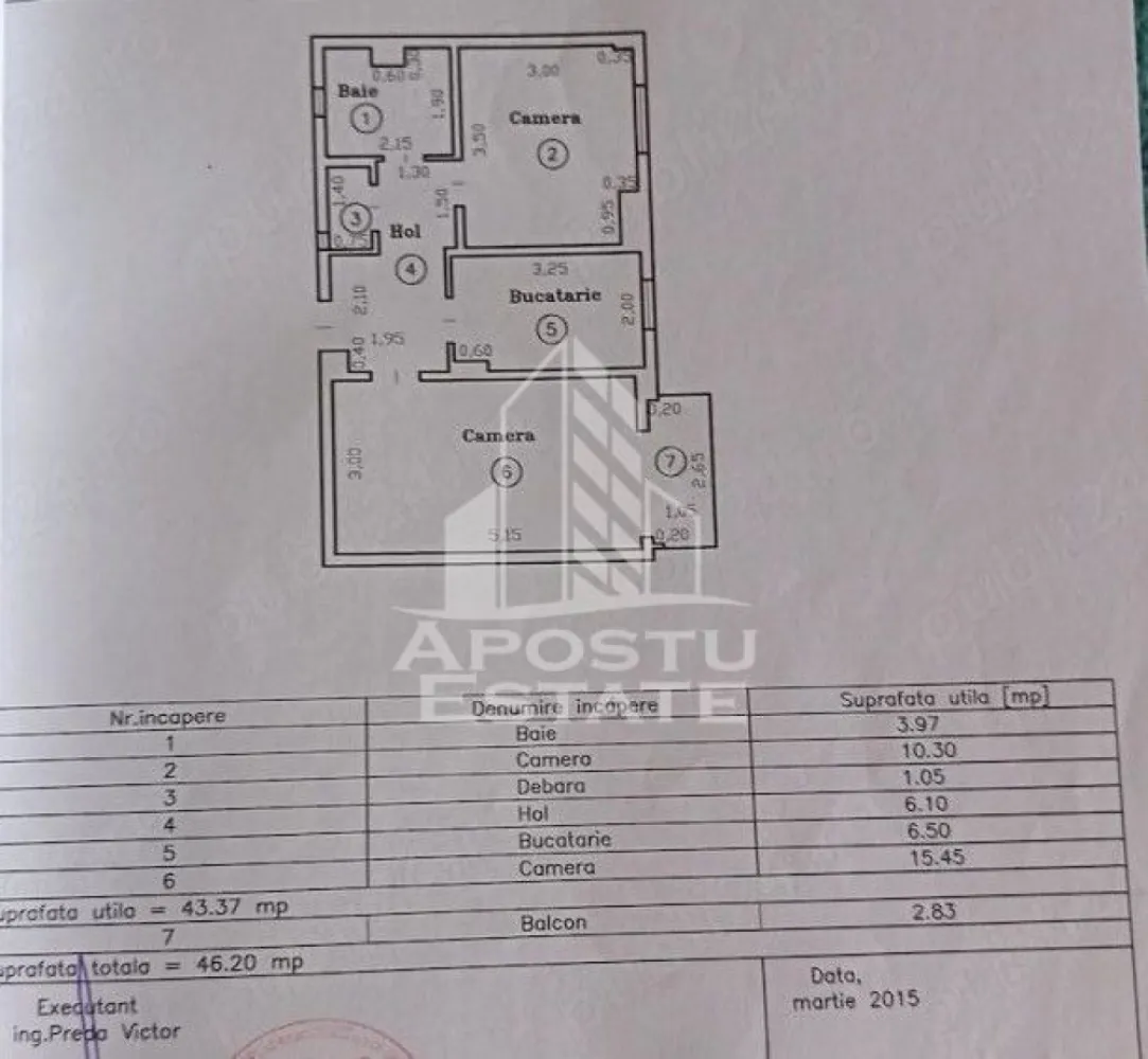 Apartament cu 2 camere, de vanzare, zona Girocului, Timisoara