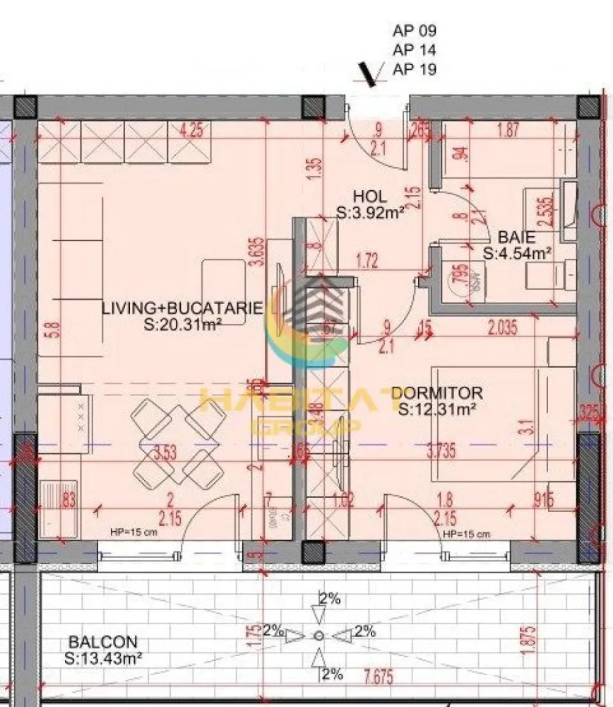 Pallady 2 camere semidec. 55 mp doar 10 min.metrou Teclu - Habitat Group Imobiliare va prezinta sre vanzare un apartament 2 camere semidecomandat avand o suprafata totala utila de 54,51 mp la pretul promotional de :
- 98.000 Euro TVA inclus pentru plata unui avans de 15 % la antecontract.

Termen finalizare constructie : aprilie 2027.
Poze reale din blocul anterior finalizat si vandut integral de catre acelasi dezvoltator.

Apartamentul de 2 camere semidecomandat situat la etajul 1 al unui bloc cu 3 niveluri , cu o compartimentare ideala pentru familia dumneavoastra, suprafata utila de 41,08 mp + o terasa de 13,43 mp.
Din paletarul dezvoltatorului, la un buget generos va punem la dispozitie finisaje de calitate la alegerea Dvs.

Compartimentarea ideala pentru familia dumneavoastra :

- Living + bucatarie 20,31 mp
- Hol 3,92 mp
- Dormitor 12,31 mp 
- Baie 4,54 mp
- Terasa 13,43 mp

Apartamentul se preda echipat si utilat cu gresie, faianta, parchet, usi interior si cea de exterior securizata, centrala proprie pe gaz in condensatie de 24 kw cu incalzire in pardoseala , baia echipata si utilata. 
Apartamentul va fi predat la cheie bransat la toate utilitatile Enel, Engie si Apanova.

Amplasat la doar 10 minute de mers pe jos pana la statia de metrou Nicolae Teclu, in apropriere de supermarket Mega-Image , Lidl, Profi, gradinite, scoli, farmacii, spitale, spatii verzi si de agrement, dar si Parcul Teilor, confera confortul mult dorit pentru familia dumneavoastra.

Oferim asistenta gratuita in vederea intocmirii dosarului de creditare. Comision 0%.

Exista posibilitatea achizitionarii separate a unui loc de parcare suprateran la pretul de 7.000 Eur fara TVA sau loc parcare subteran acoperit la pretul de 10.000 Eur fara TVA .

Locatie birou vanzari dezvoltator : strada Postasului nr.29 , Sector 3

Waze: Habitat Group Estate

Program vizionari: Luni - Vineri : 10:00 - 18:00 si Sambata : 10:00 - 14:00

Recomand vizionare Bogdan Mavrogheorghe 0730.115.450.