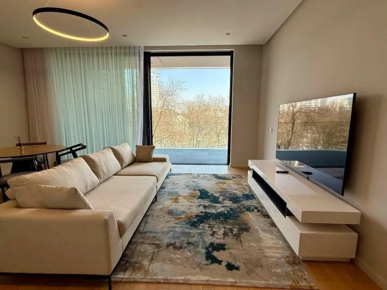 Rahmaninov one bedroom at Verdi Park - The attention to details and elegance are two concepts strongly desired by Rahmaninov Residence, and for us as well, who have chosen to invest in this exclusive project. 

We thought about the possible needs of our best customers, and for this reason, the proximity to the lake and above all, the view to Verdi Park, in a period like this, convinced us that this is the best option we can offer! 

 Built to achieve the highest standards of comfort and luxury in Bucharest, the One Rahmaninov project offers you not only a place to live but also an experience, made possible by a 24/7 concierge service in a luxurious welcoming lobby where you will always be greeted by someone ready to take care of you. 

The apartment is divided in such a way to be dynamic, bright, spacious and carefully organized. 

Key features: 
- Park view with private terrace of 24 sqm and lots of natural light 
- Ceiling height of 3 m 
- Filomuro interior doors 
- REHAU floor heating system 
- REHAU built in ceiling cooling system 
- Fully equipped kitchen
- Fully furnished
- 2 bathrooms 
- 1 underground parking place