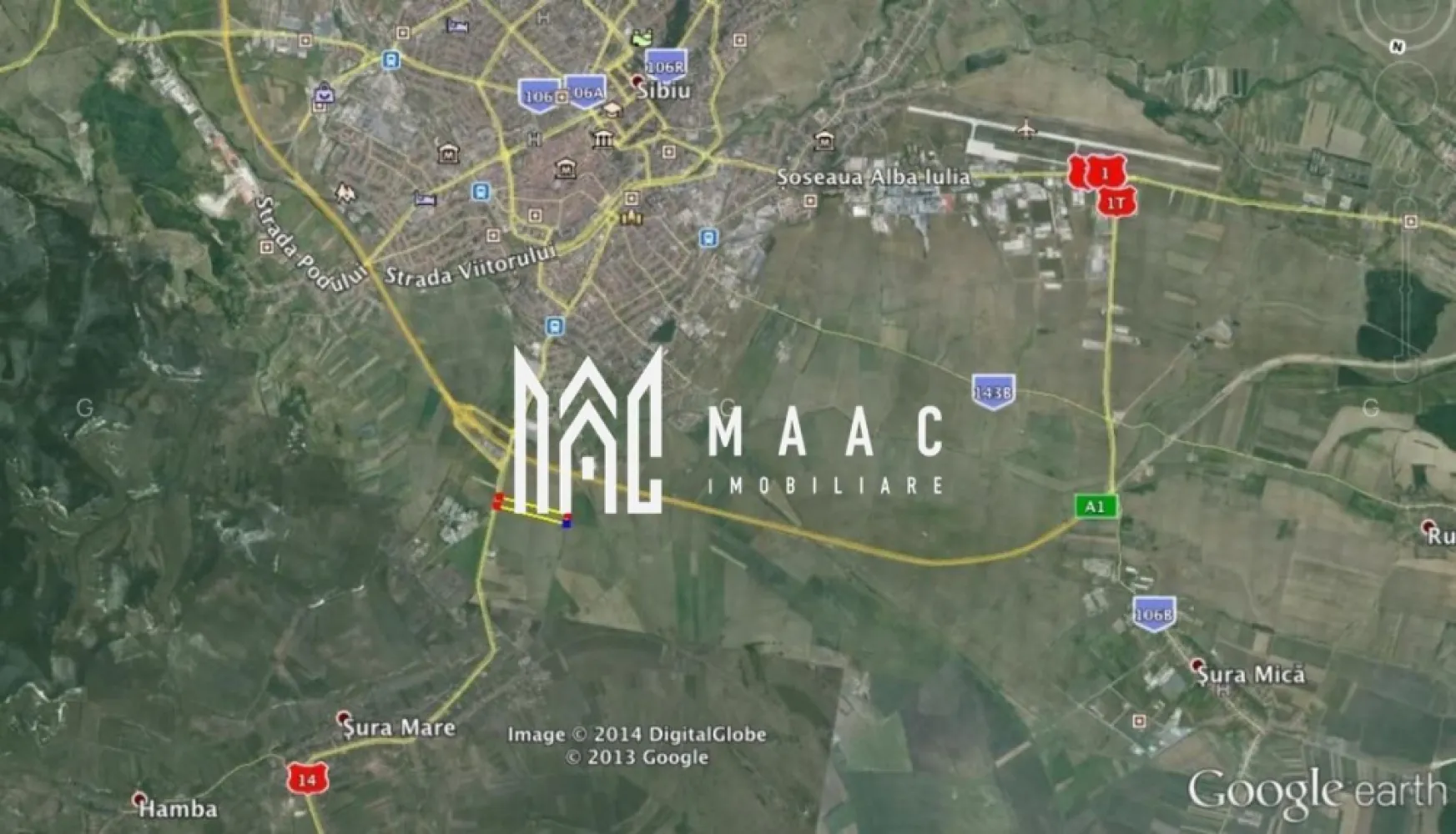 Teren | 19.100MP | Intravilan | Sibiu - MAAC Imobiliare vă propune spre achiziție o proprietate cu un potențial de dezvoltare, situată într-una dintre cele mai dinamice zone industriale și comerciale ale Sibiului. Având o vizibilitate maximă la drumul național și un acces facil la infrastructura de transport majoră, acest teren reprezintă locația optimă pentru proiecte de anvergură. LOCALIZARE ȘI ACCESIBILITATE Proprietatea beneficiază de o poziționare strategică, fiind situată la intersecția principalelor fluxuri logistice: Deschidere directă la DN : Front stradal de 53 ml. Proximitate Autostradă: Situat la doar 170 m de ieșirea de pe autostrada (Nodul rutier al centurii Sibiului). SPECIFICAȚII TEHNICE ȘI URBANISM Terenul dispune de o configurație versatilă și de o documentație juridică completă: Suprafață totală: 19.100 mp. Geometrie: Teren plat, fără construcții existente sau vegetație forestieră. Dimensiuni: Front de 53 ml și o adâncime de 374 ml. Statut Juridic: Cadastru și intabulare efectuate. Regim Urbanistic: PUG, PUZ și PUD aprobate. Utilități: Acces la rețeaua de gaze naturale și drum de acces asigurat. POTENȚIAL DE DEZVOLTARE Datorită caracteristicilor tehnice și a amplasamentului de top, terenul este pretabil pentru o gamă largă de destinații: Logistic și Industrial: Centre de depozitare, parcuri logistice sau unități de producție. Comercial: Showroom-uri, hypermarketuri sau parcuri de retail. Servicii: Sedii administrative, baze de transport sau centre de distribuție. Pentru informații suplimentare și programarea unei vizionări, vă stăm la dispoziție, vă rugăm să ne contactați specificând ID: CP2730558 MAAC Imobiliare – Expertiză și profesionalism în tranzacții imobiliare. }}