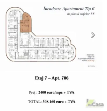 Apartament 3 Camere - Complex Rezidențial WHITE SEA - Mamaia