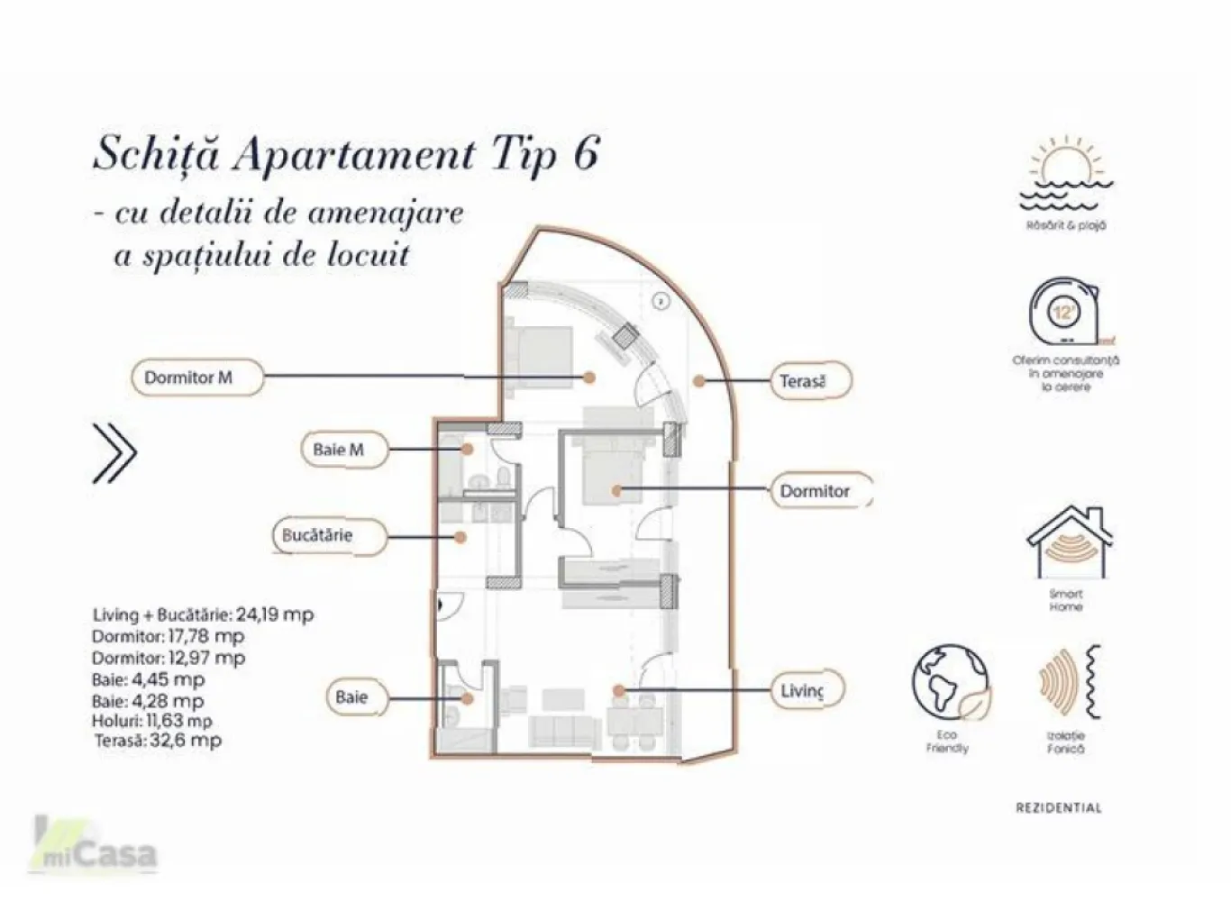 Apartament 3 Camere - Complex Rezidențial WHITE SEA - Mamaia