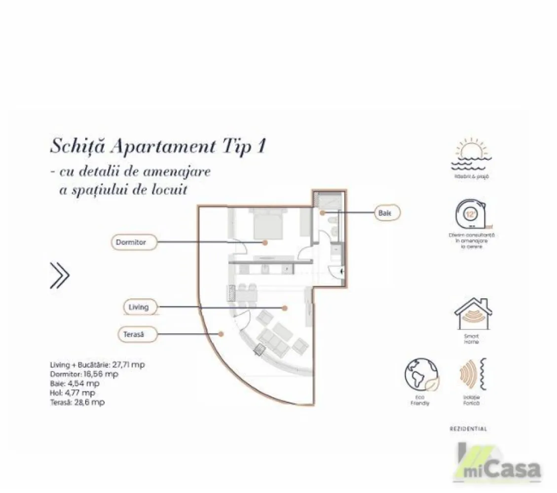 Apartament 2 Camere - Complex Rezidențial WHITE SEA - Mamaia