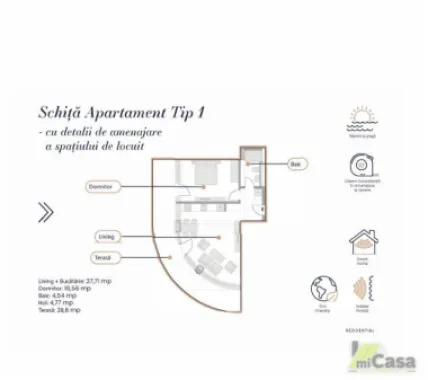 Apartament 2 Camere - Complex Rezidențial WHITE SEA - Mamaia